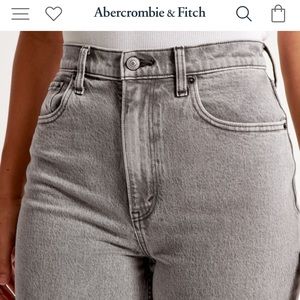 Abercrombie 90s straight ultra high rise curve love size 32